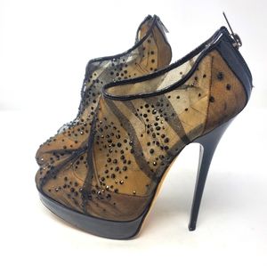 Jimmy Choo Black Mesh Pumps